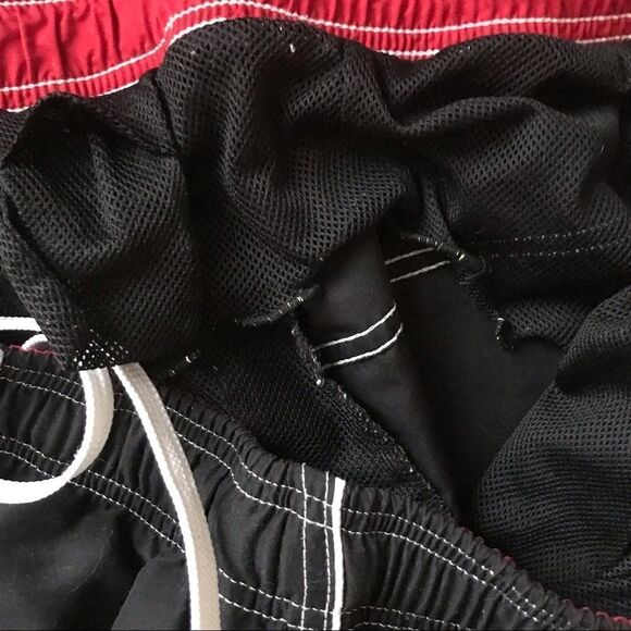 Speedo Mens Swimsuit Board Shorts size XL Black Elastic Drawstring Pockets - Picture 4 of 5